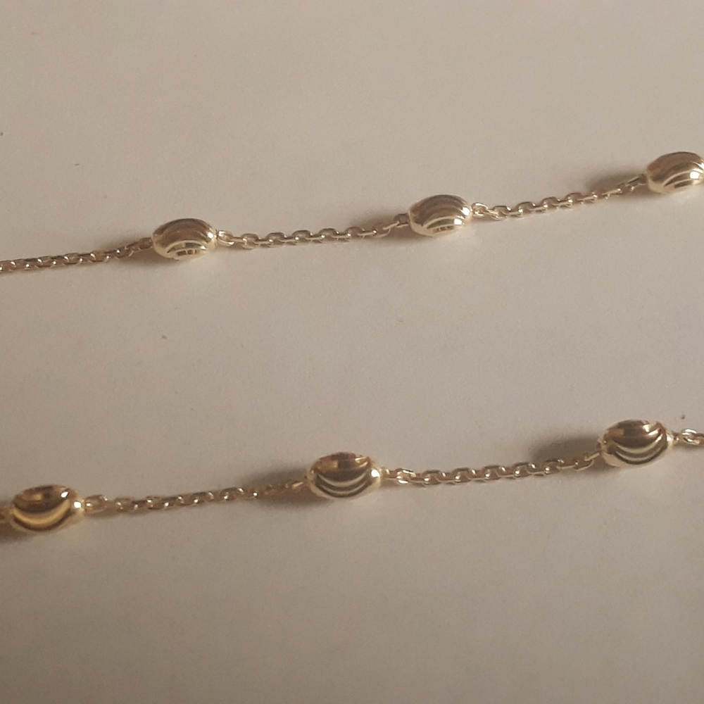 Italian 14K YG, 925 Sterling Silver 20in Chain
